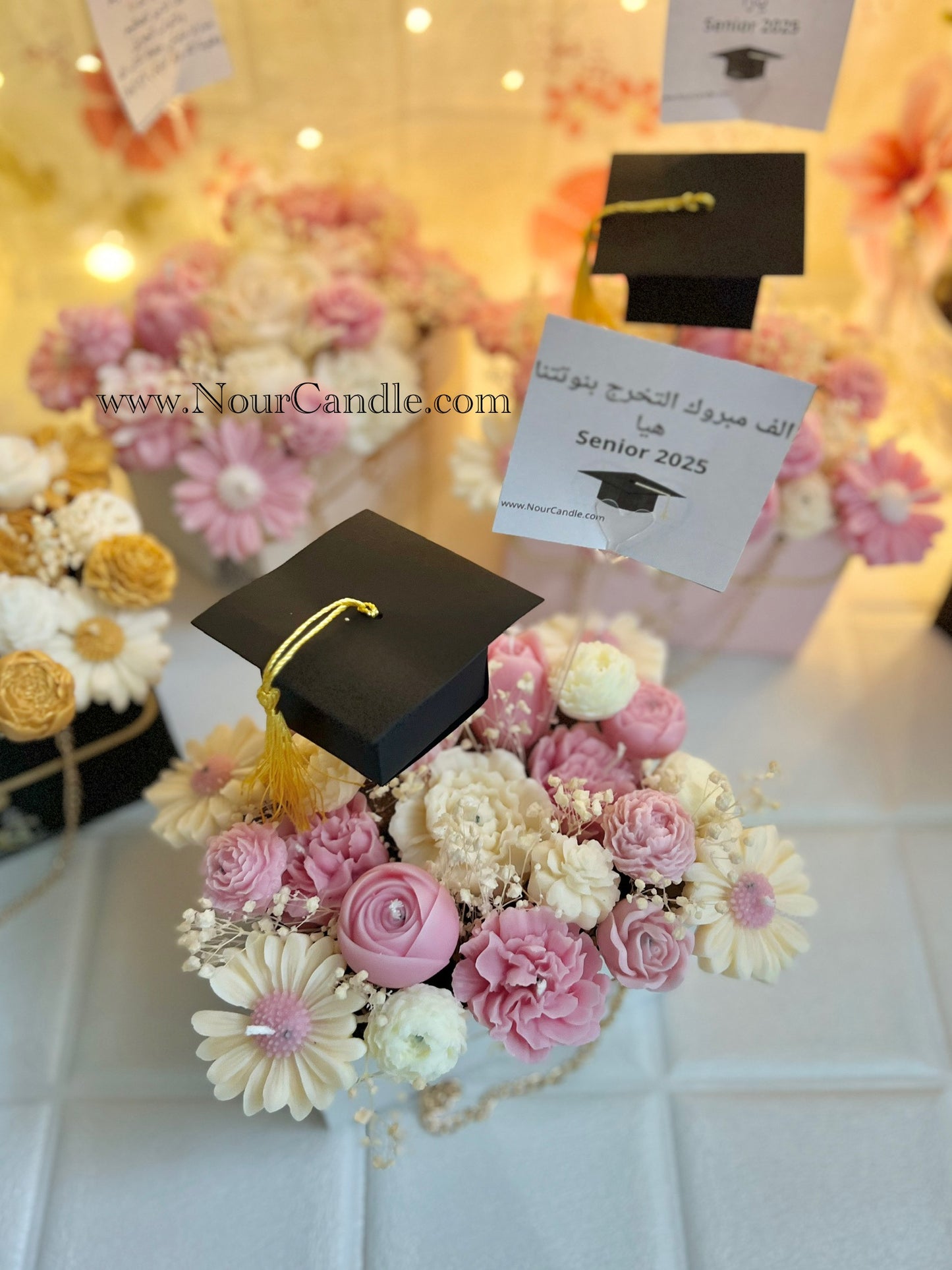 باقة تخرج وردية