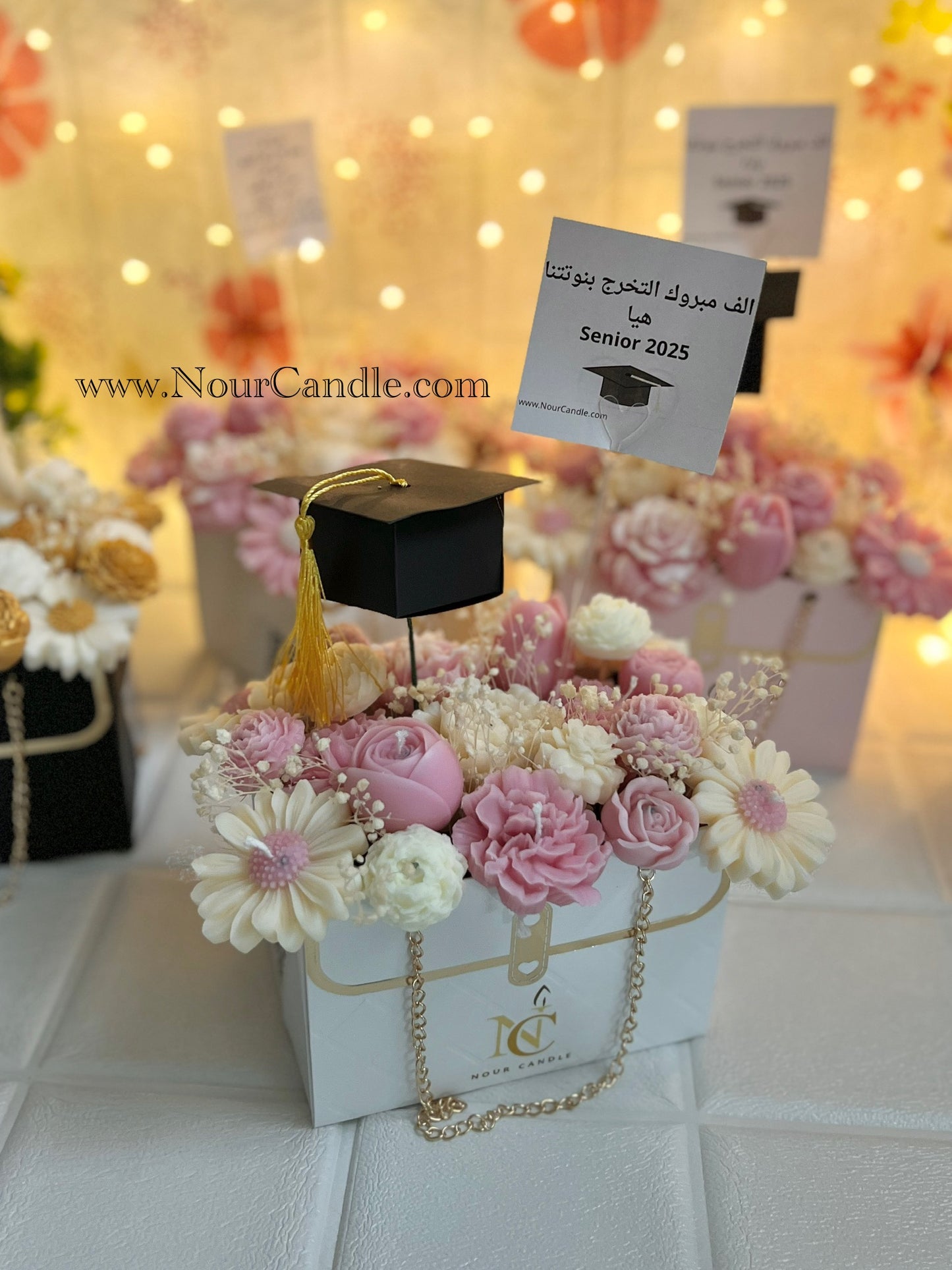 باقة تخرج وردية