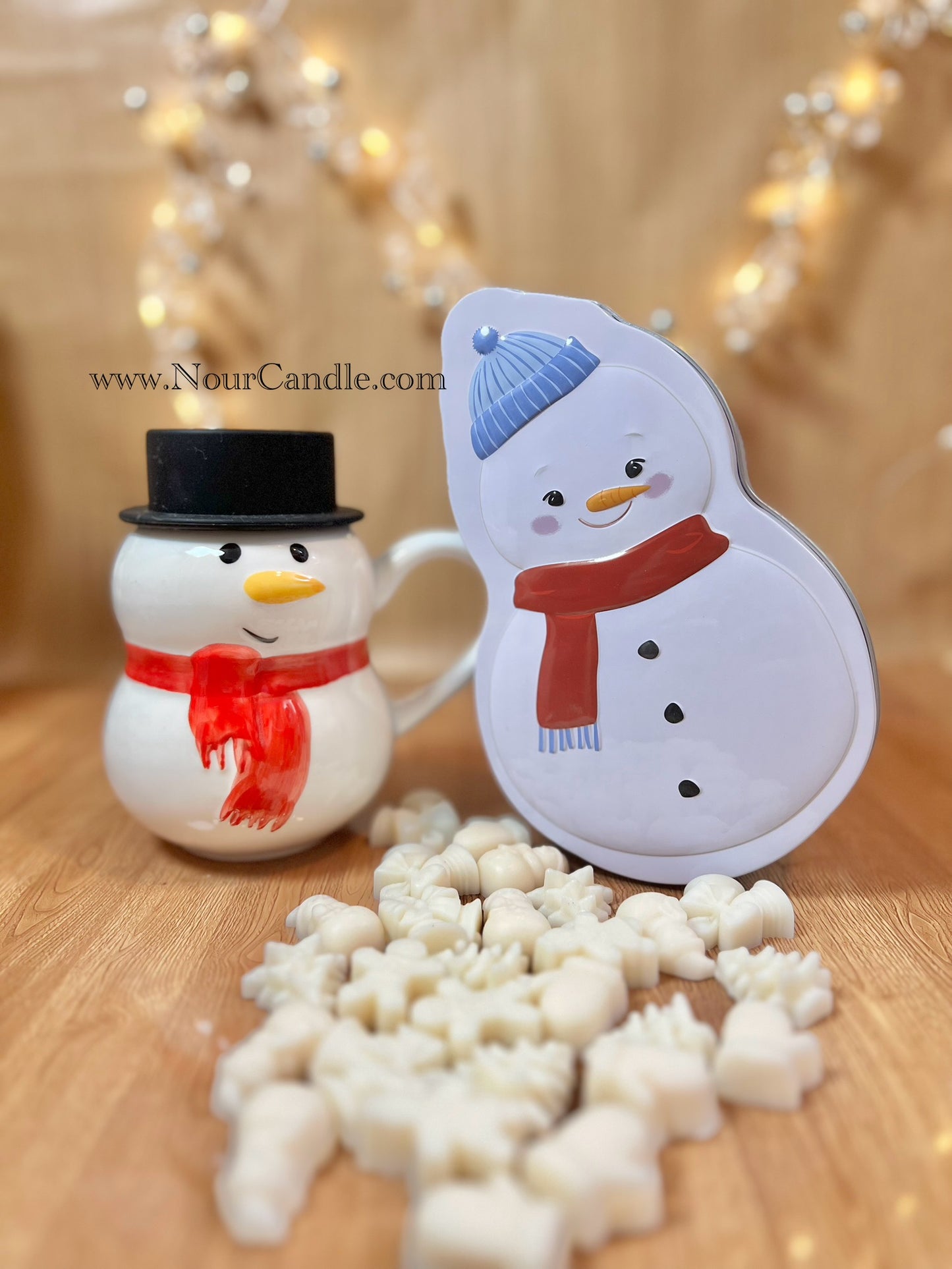 كوب رجل الثلج مع فواحات